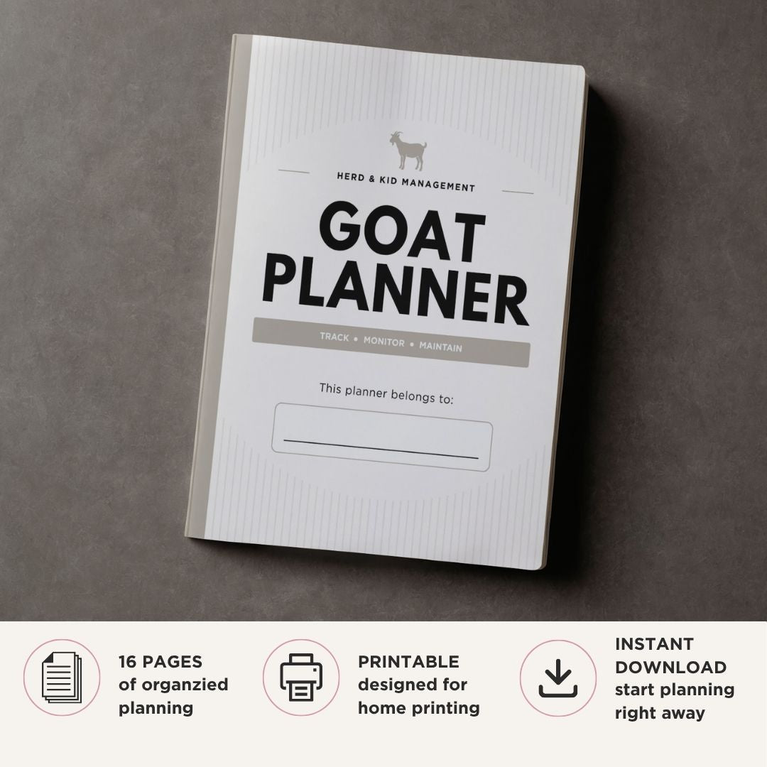Goat Keeping Planner Herd & Kid Management Bundle herd log cover page
