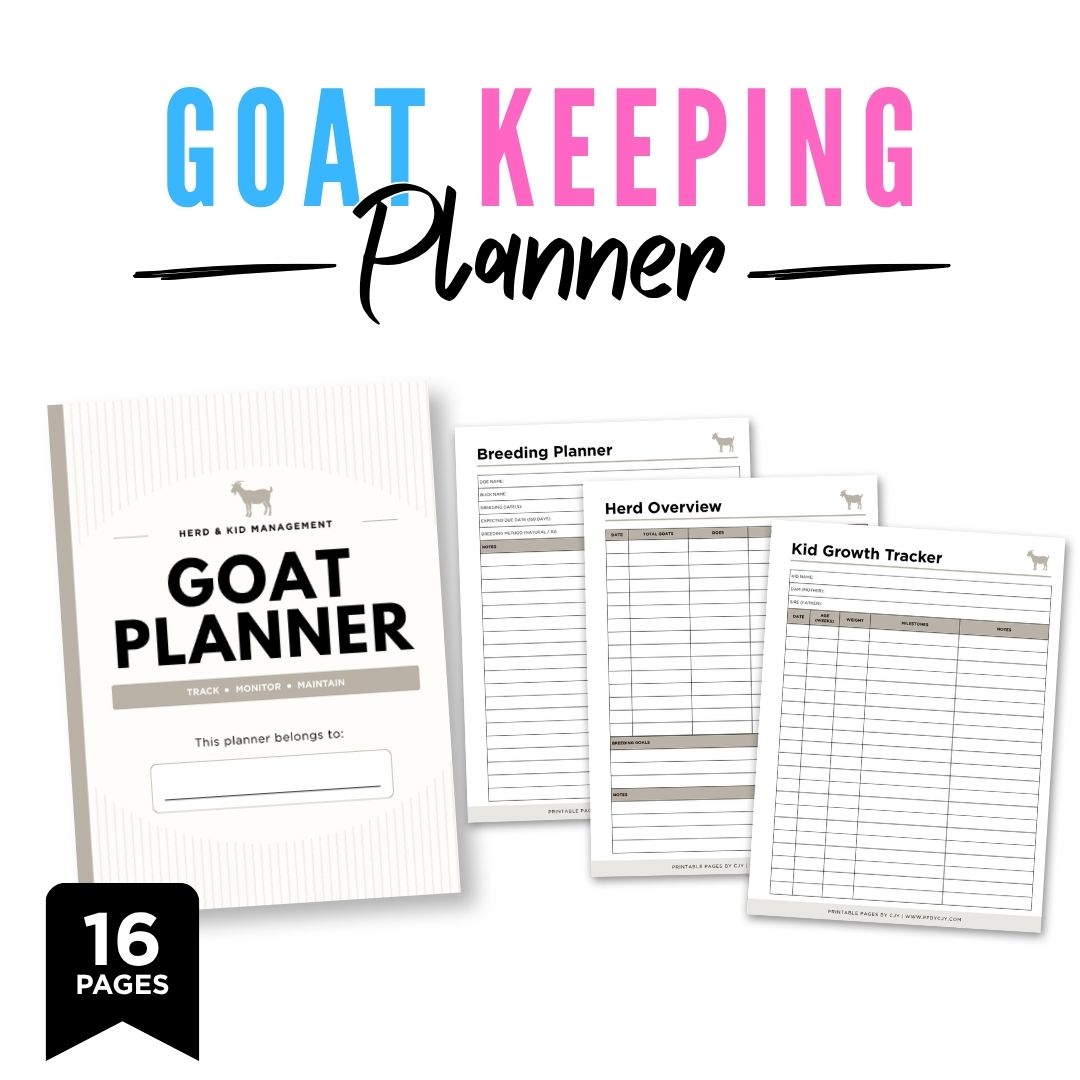 Goat Keeping Planner Herd & Kid Management Bundle herd log page

