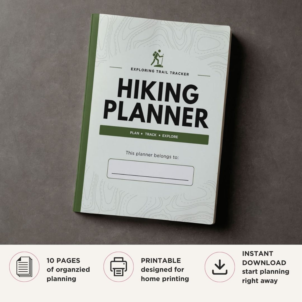  Hiking Adventure Log Trail Tracker Bundle trail log cover page
