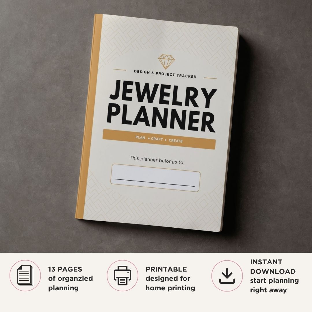 Jewelry Making Planner Jewelry Design Log & Inventory Bundle design log cover page
