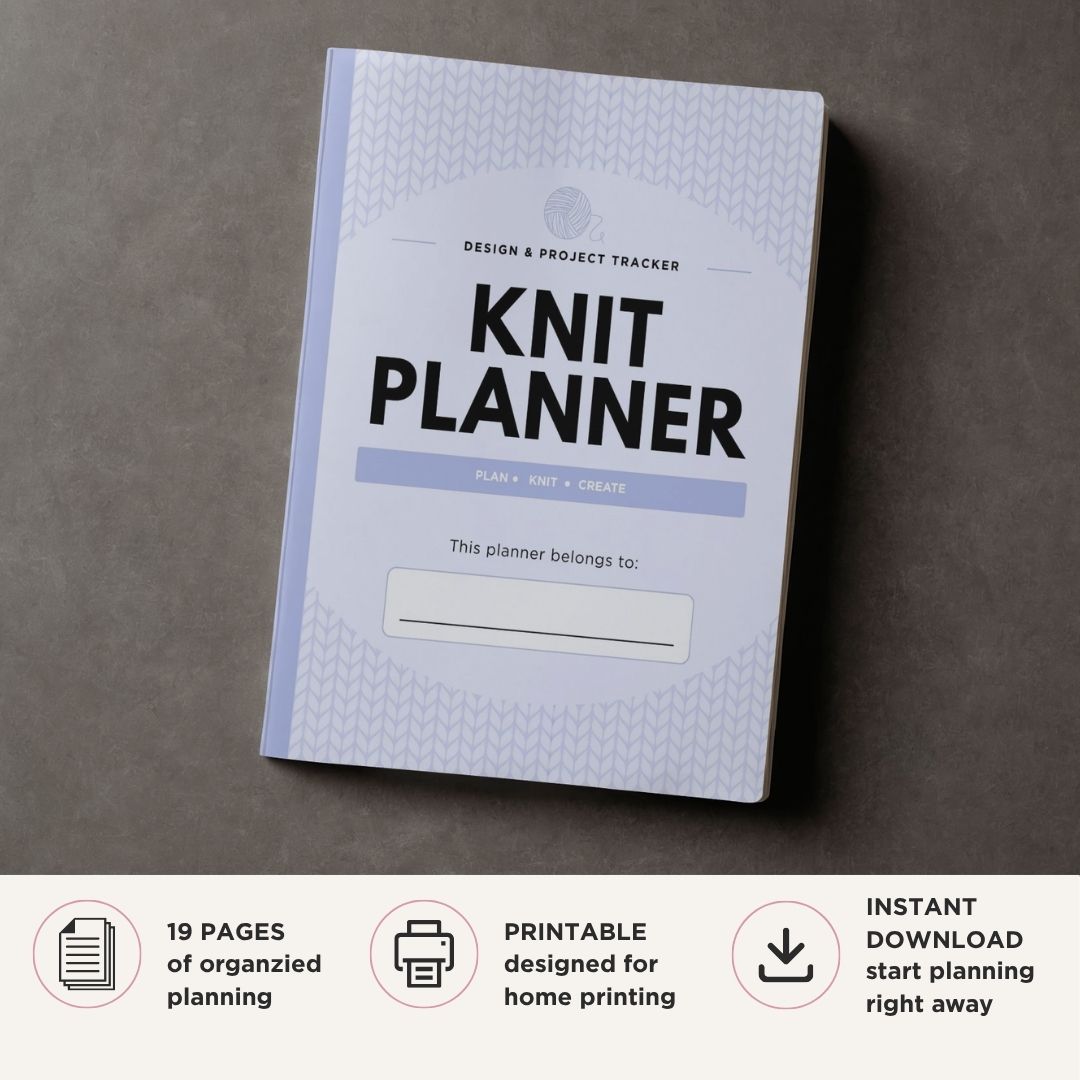 Knit Making Planner Knitting Project & Pattern Log Bundle project log cover page
