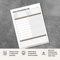 Meat Processing Log printable farm and butchering tracker for cuts weights storage and processing records