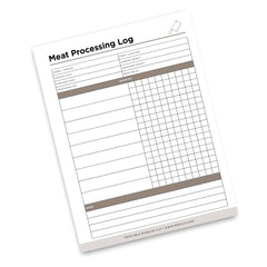 Meat Processing Log printable farm and butchering tracker for cuts weights storage and processing records