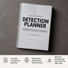 Metal Detection Logbook Finds & Location Tracker Bundle finds cover page
