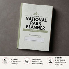 National Parks Journal Travel Memory Log Bundle travel journal cover page
