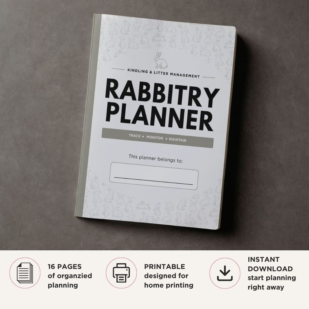 Rabbitry Planner printable kindling and litter management bundle for rabbit breeding and care tracking
