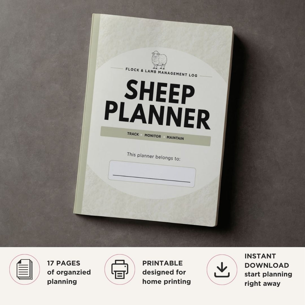 Sheep Keeping Planner printable flock and lamb management bundle for sheep farming and livestock tracking
