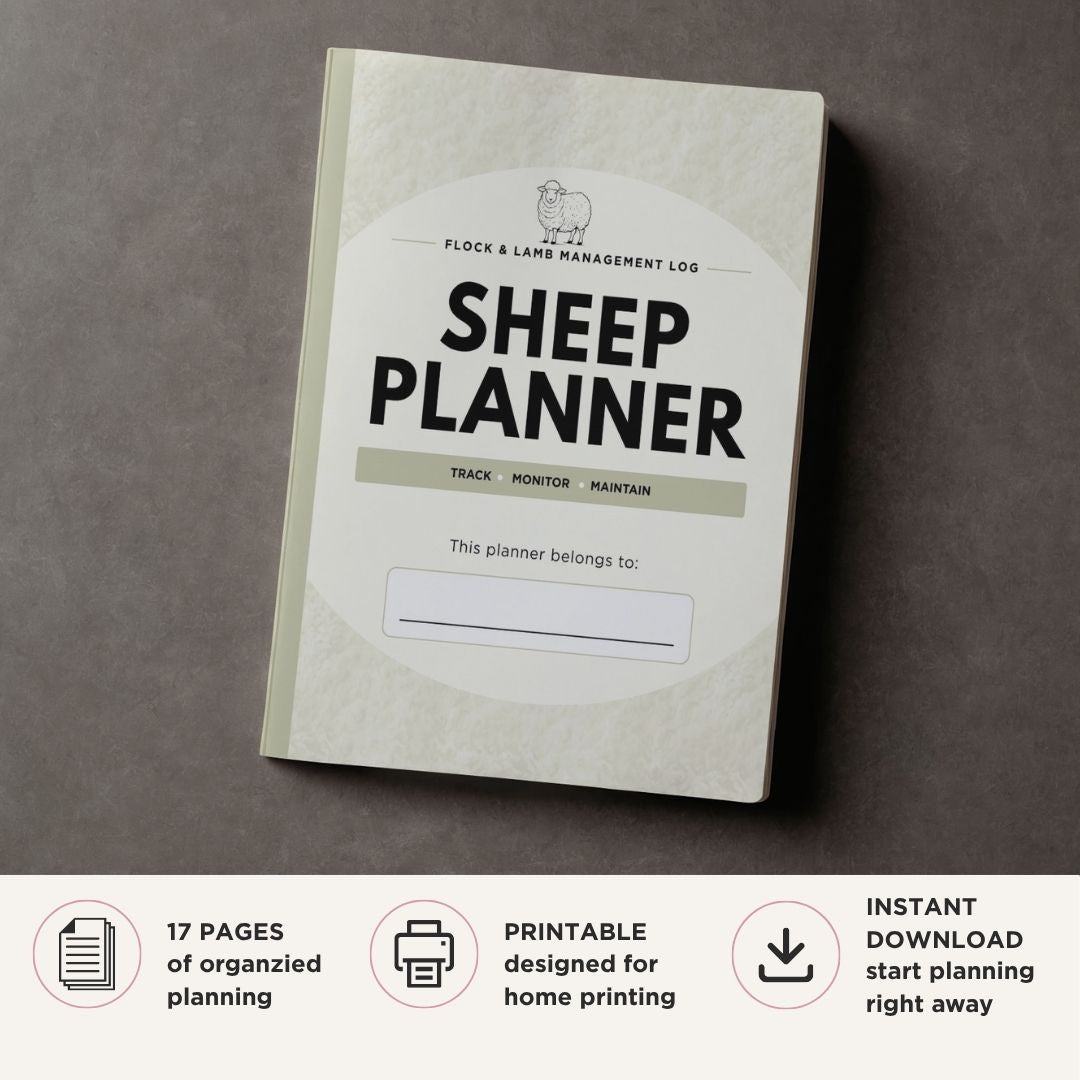 Sheep Keeping Planner printable flock and lamb management bundle for sheep farming and livestock tracking
