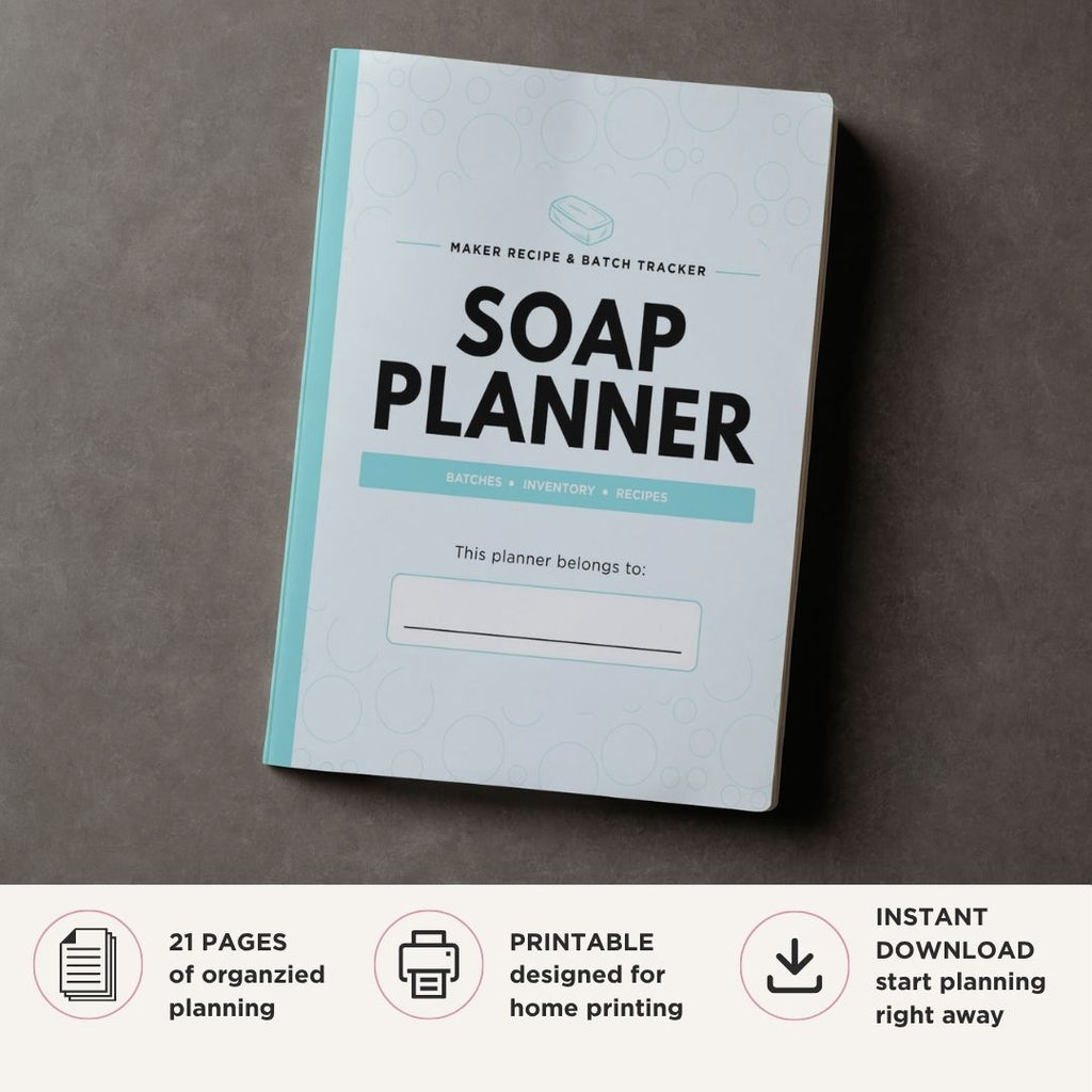 Soap Making Planner Batch Log Cure Tracker & Inventory Bundle batch log cover page
