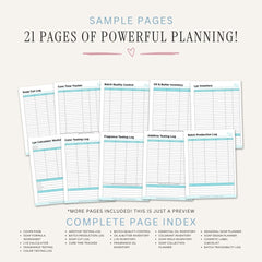 Soap Making Planner Batch Log Cure Tracker & Inventory Bundle batch log sample pages
