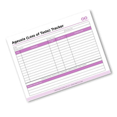 Ageusia Tracker Printable Taste Loss Symptom Log symptom tracker page
