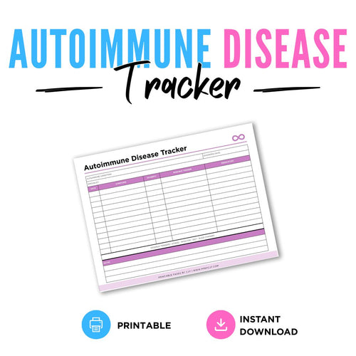 Autoimmune Symptom Tracker Health Log Bundle symptom log page
