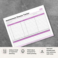 Autoimmune Symptom Tracker Health Log Bundle symptom log page
