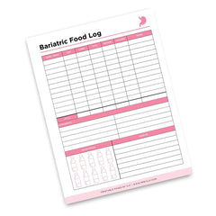Bariatric Food Log Nutrition Tracking Journal meal log page
