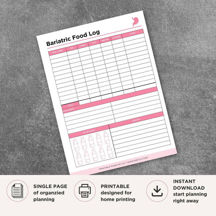 Bariatric Food Log