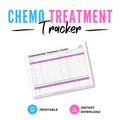 Chemotherapy Treatment Log Printable Chemo Side Effects Tracker treatment log page
