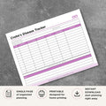 Crohn’s Disease Tracker Crohn’s Symptom & Flare Log Printable symptom log page