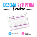 * Eczema Symptom Tracker Printable Skin Flare Log flare tracker page
