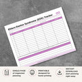 EDS Tracker Ehlers-Danlos Syndrome Symptom & Pain Log Printable symptom log page