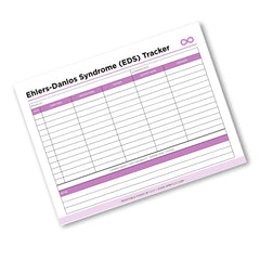 EDS Tracker Ehlers-Danlos Syndrome Symptom & Pain Log Printable symptom log page