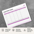 Long COVID Tracker Post-COVID Symptom Monitoring Log Printable symptom log page