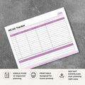 MCAS Tracker Mast Cell Activation Syndrome Symptom Log Printable symptom log page