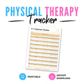 Physical Therapy Exercise Tracker Printable Rehab Exercise Log exercise tracker page
