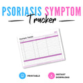 Psoriasis Tracker Printable Skin Condition Log flare tracker page
