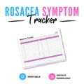 Rosacea Tracker Printable Skin Trigger Log flare tracker page
