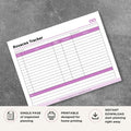 Rosacea Tracker Printable Skin Trigger Log flare tracker page
