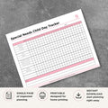Special Needs Child Daily Tracker Printable Care & Routine Log routine tracker page
