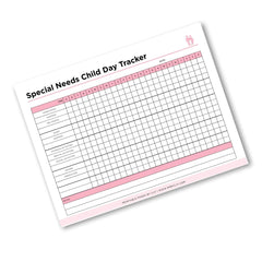 Special Needs Child Daily Tracker Printable Care & Routine Log routine tracker page
