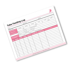 Tube Feeding Log Printable Enteral Feeding Record intake log page
