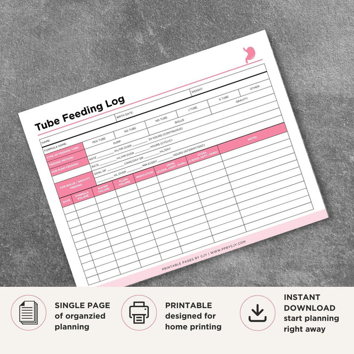 Tube Feeding Log