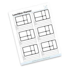 Lunchbox Planner printable meal and snack organizer for bento box lunch planning and meal prep
