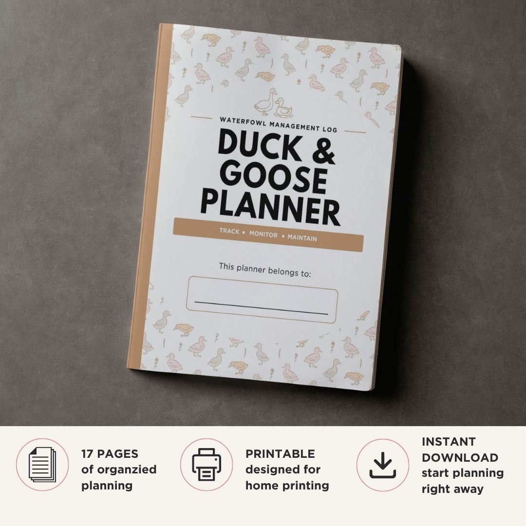 Duck and Goose Farm Planner printable waterflow management bundle for poultry farm organization and tracking