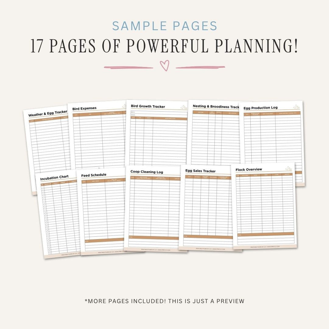 Duck and Goose Farm Planner printable waterflow management bundle for poultry farm organization and tracking