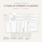 Flexible Calendar Planner printable undated monthly calendar and planning bundle for scheduling and organization