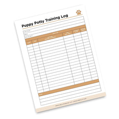 Puppy Potty Training Log printable pet progress tracker for puppy bathroom schedules and training routines
