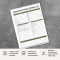 Apartment Hunting Checklist Rental Search Organizer comparison page
