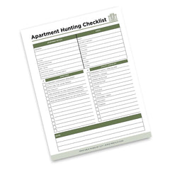 Apartment Hunting Checklist Rental Search Organizer comparison page
