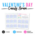 Two Valentine's Day-themed fillable forms on a white background