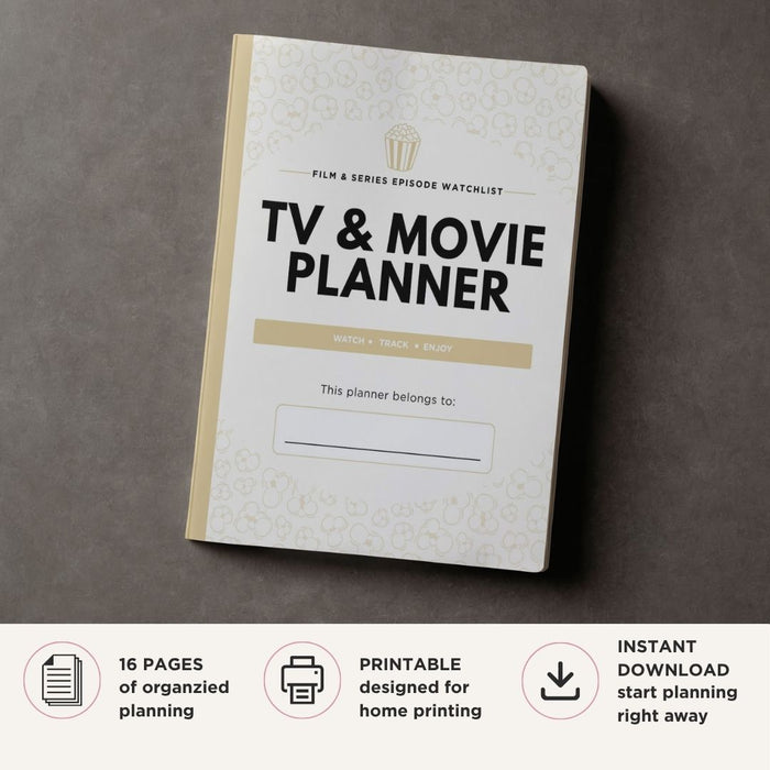 Movie & TV Tracker Planner