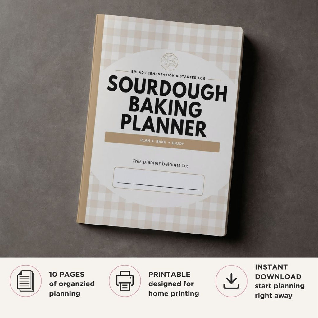 Sourdough Baking Planner printable bread fermentation and starter log bundle for home bakers
