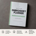 Embroidery and Cross Stitch Planner printable needlework stitch project bundle for pattern and thread tracking
