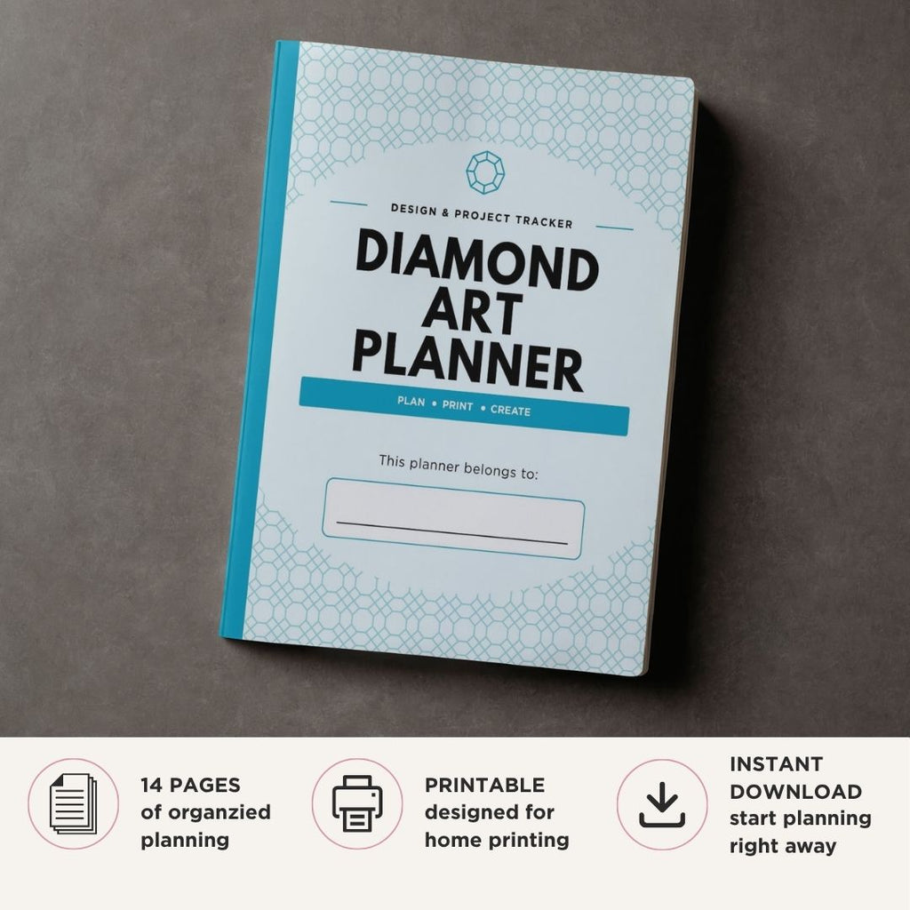 Diamond Art Planner printable drill inventory and craft painting bundle for diamond painting project tracking
