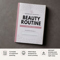 Beauty Routine Planner printable skincare and self care routine bundle for beauty habit and product tracking
