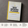 Beer Brewing Planner printable homebrew and fermentation log bundle for recipe and batch tracking
