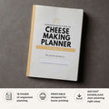 Cheese Making Planner printable cheesemaking recipe tracker and aging log bundle for homemade cheese production
