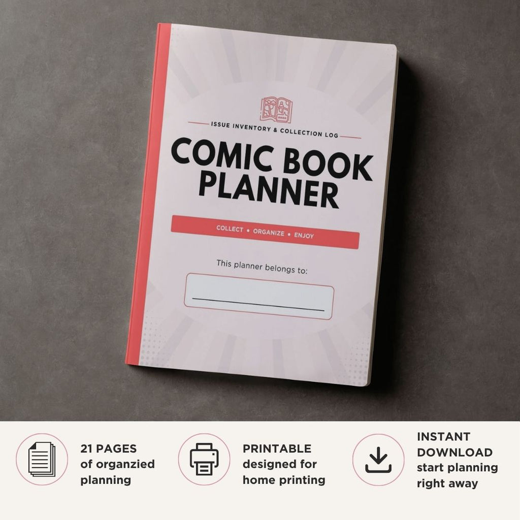 Comic Book Collector Planner Issue Inventory & Collection Log Bundle inventory tracking cover page
